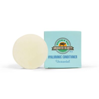 BUFFALO GAL Hyaluronic Hair Conditioner Bar for Hair Growth, Hydrating for Dry Hair, Detangling Conditioner for All Hair Types, 3 fl oz, Unscented