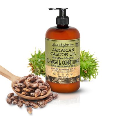 Urban Hydration Jamaican Castor Oil Co-Wash and Conditioner Sulfate, Paraben and Dye Free, Cleanses, Hydrates and Repairs Damage for Soft, Strong and Shiny Hair, All Hair Types, 16.9 Fl Ounces