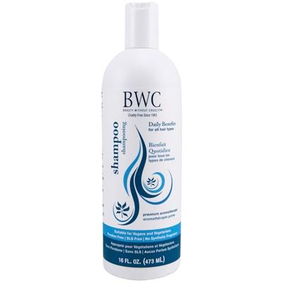 Beauty Without Cruelty Shampoo, Daily Benefits - Vegan-Friendly, Cruelty-Free SLS-Free, Aromatherapy Hair Care, 16 Oz