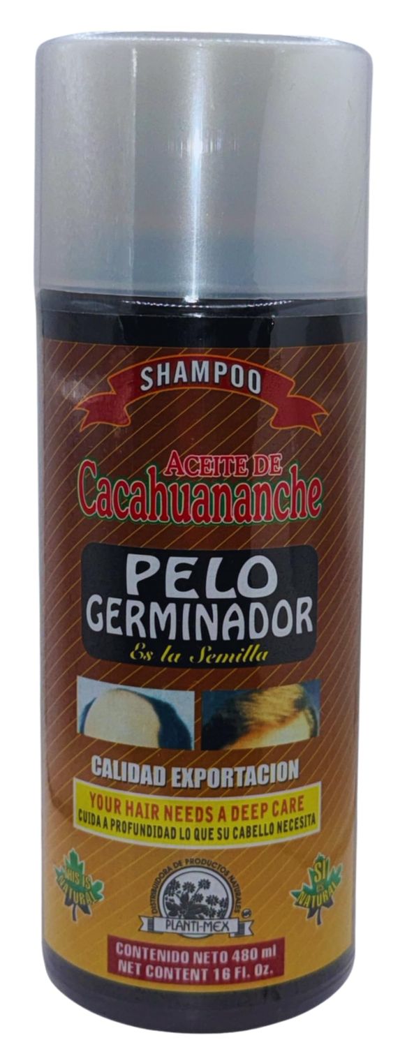 Alma Belleza Cacahuananche Extract Shampoo (Extracto de Cacahuananche Shampoo) - 480 ml - Natural Ingredients with mix herbs premium