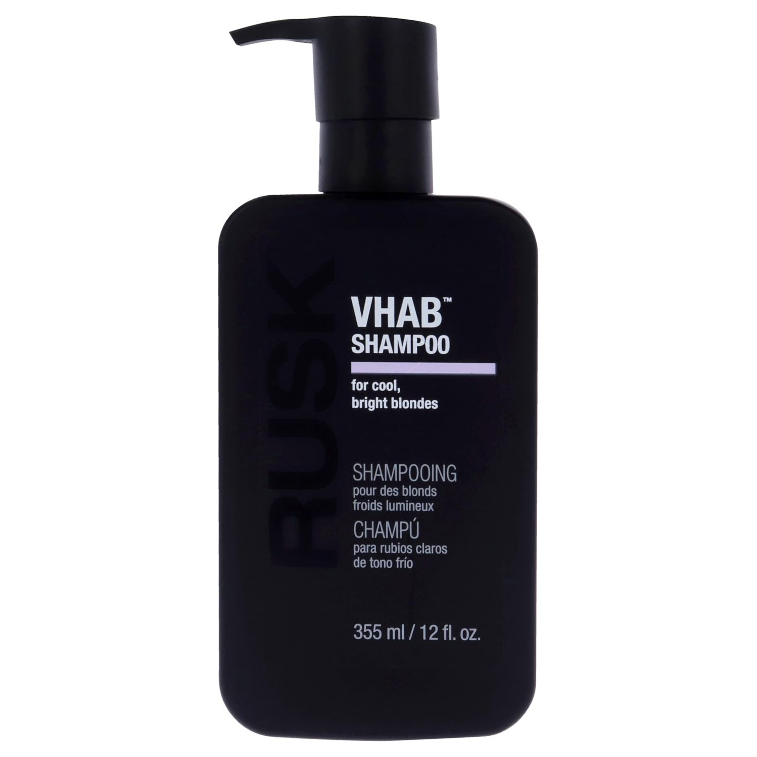 RUSK VHAB Color Care Sulfate-Free Shampoo, Reduce Breakage, Fight Frizz, and Repair Split Ends, While Keeping Hair Blonde, 12 oz