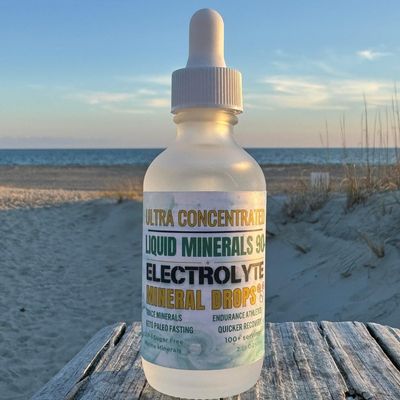 Baja Liquid Electrolytes Ultra-Concentrated Drops (2 oz) -Natural Organic Non GMO 100 Servings- Keto Vegan Paleo GLP 1- BAHA Minerals w- Magnesium Potassium (2oz Glass Dropper)