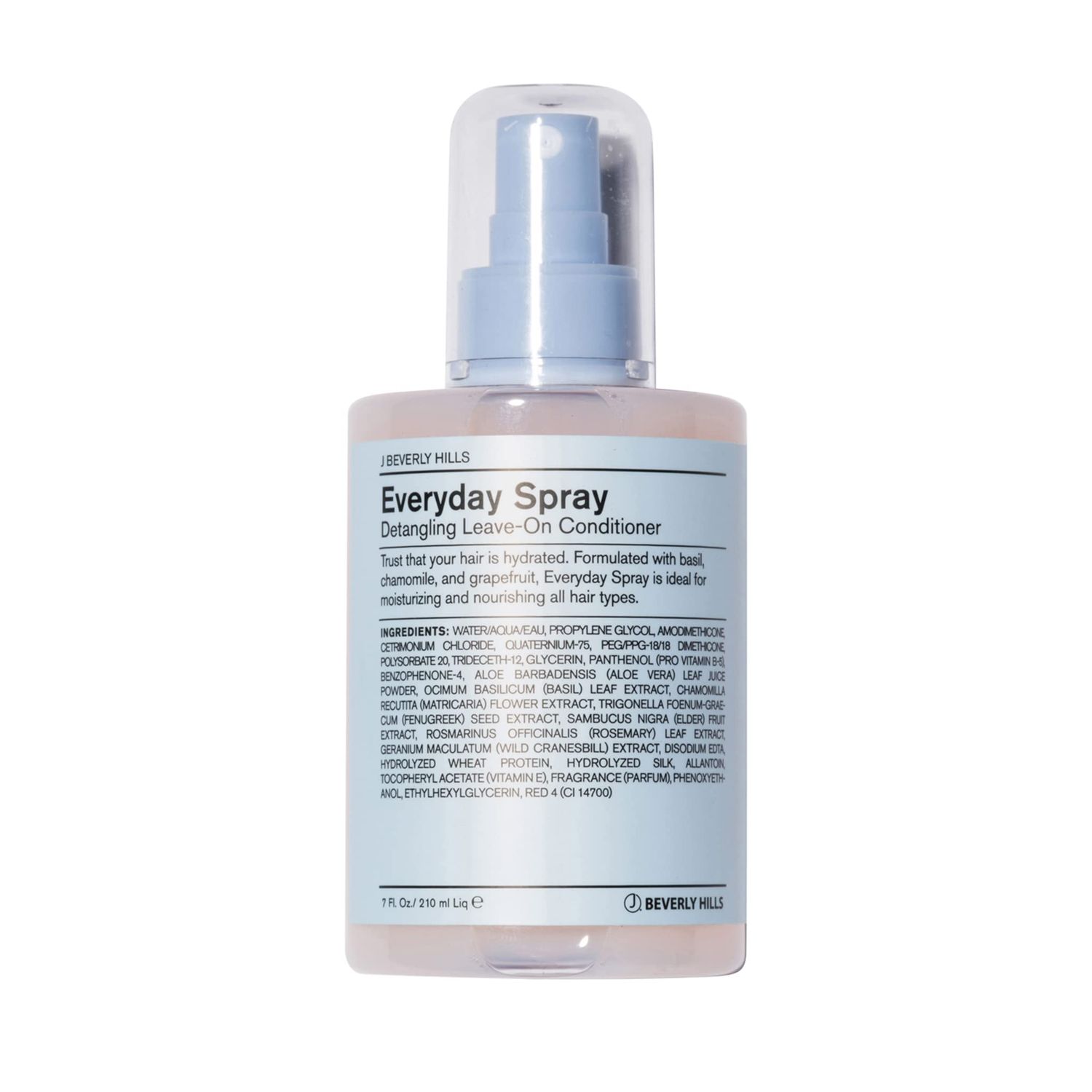 J Beverly Hills Blue Everyday Spray Leave-In Conditioner and Hair Detangler with Aloe Vera, 7 Oz
