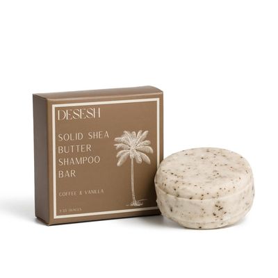 Shea Butter XL Solid Shampoo Bar, US-Made, No Artificial Colors Or Fragrances, Vegan, Cruelty Free, Designed For All Hair Types, Plastic Free, Hand Made (Coffee Vanilla)
