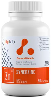 ATP LAB Synerzinc 90 caps - Vegan Zinc Supplement for Men and Women - Zinc Mineral Supplements - Healthy Skin - Zinc Vitamins for Adults