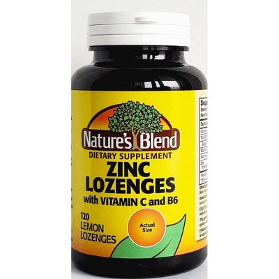 Nature&#39;s Blend Zinc Lozenges Lemon 120 Ct