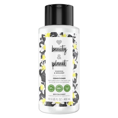 Love Beauty And Planet Cleansing Conditioner Delightful Detox for Cleansed Hair Charcoal Bergamot Vegan, Paraben-free, Silicone-free, Cruelty-free Clarifying Conditioner 13.5 oz
