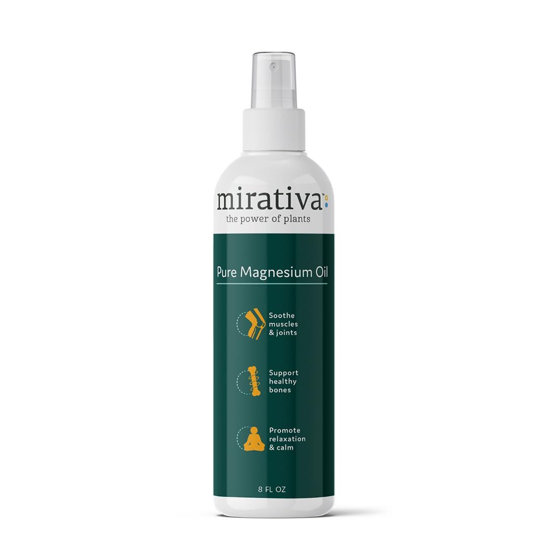 Trulore Mirativa Magnesium Oil Spray - Supports Muscle Recovery Eases Tension. Topical Magnesium for Post-Workout Relaxation. Fast-Absorbing, Lightweight Formula for Athletes Active Lifestyles.