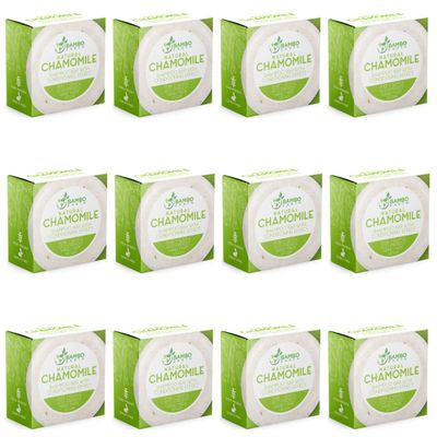 Solid Shampoo Bar And Conditioner Effect Hair Soap - 12 Pack Natural Shampoo Bars For Hair With Plant Based Essential Oils And Eco Friendly Zero Waste Biodegradable Packaging (Chamomile Pack Of 12)
