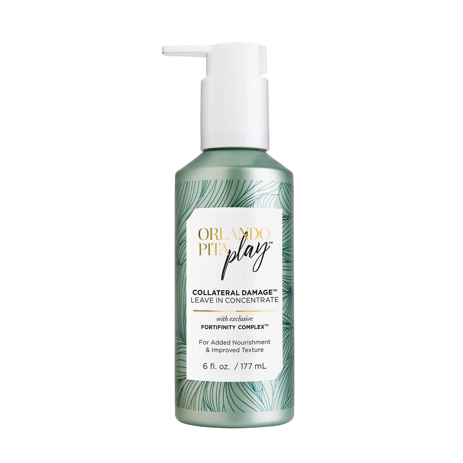 ORLANDO PITA PLAY Collateral Damage Leave-in Concentrate, Exclusive Fortifinity Complex, For Added Nourishment Improved Texture, Replenishes Dry Damaged Hair, 6 Fl Oz