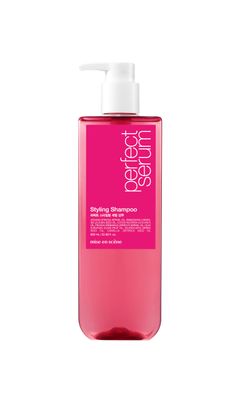 Mise En Scene Hair Perfume Shampoo - Perfect Styling Serum Shampoo - with Peony and Rose Scent, Styling Memory Heat Protection, Enriched with Argan Oil, Daily Nourishing, 22.99 Fl. Oz.