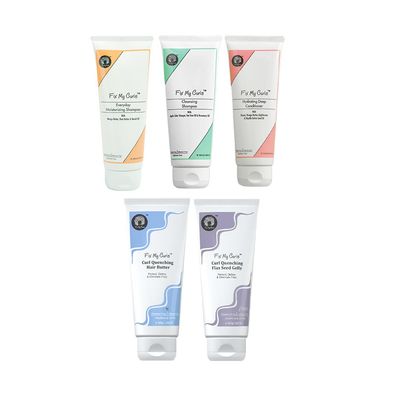 Fix My Curls Complete Curl Care Kit Cleansing Shampoo, Moisturizing Shampoo, Hydrating Deep Conditioner, Leave-in Cream and Defining Hair Gel for Soothing, Moisturized Defined Curls 3.52 Oz Each
