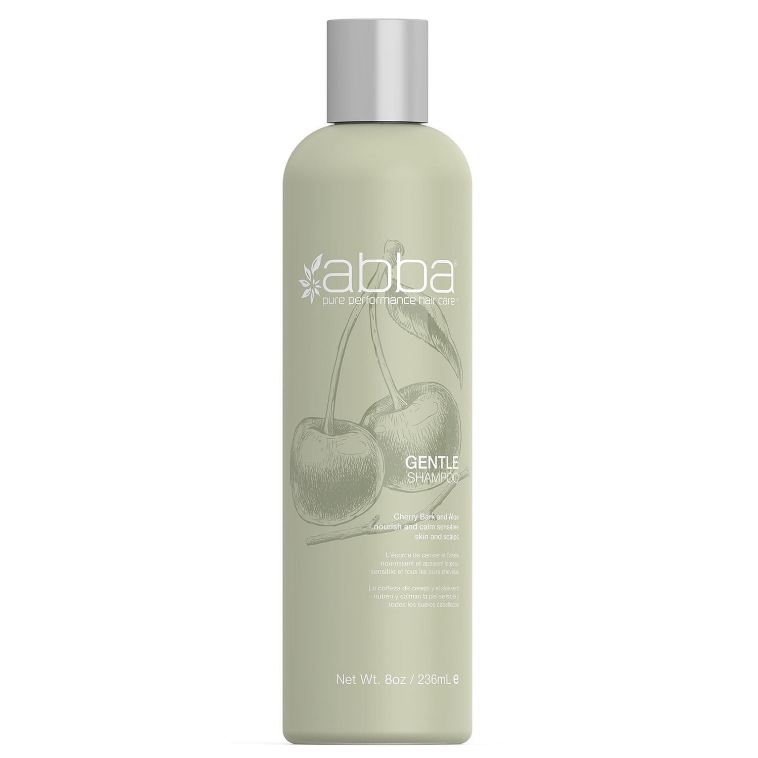 ABBA Gentle Shampoo, Cherry Bark Aloe, 8 Fl Oz