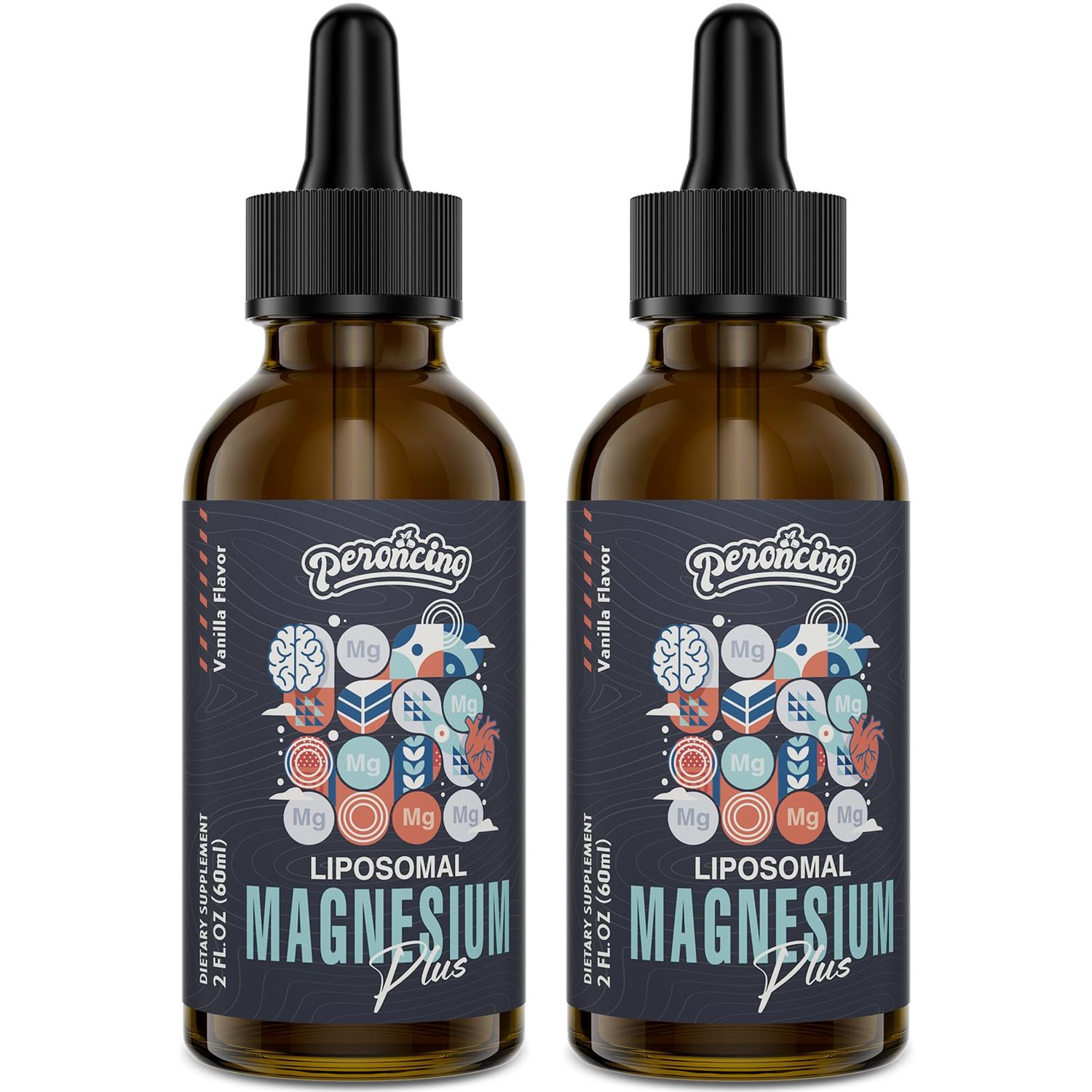 Liposomal Magnesium Citrate Drops for Gut and Bone Health, Mood and Stress Management, Powerful Formula with Vitamin B6 and Zinc Gluconate 60ml (2.04 Fl Oz (Pack of 2))