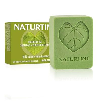 Naturtint Shampoo Conditioner Bar (Rosemary Eucalyptus) - Naturally Derived Ingredients, Cruelty Free, All Hair Types, Travel Approved