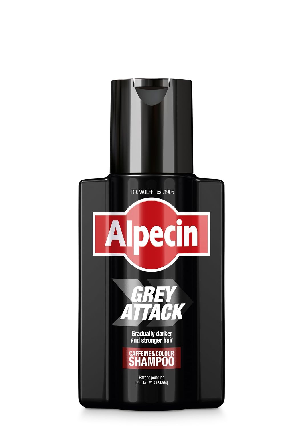 Alpecin Grey Attack Coffein Color Shampoo - 1 x 200 ml - Schrittweise dunkleres und st rkeres Haar Kontrolliertes und nat rliches Farbergebnis Gegen Haarausfall