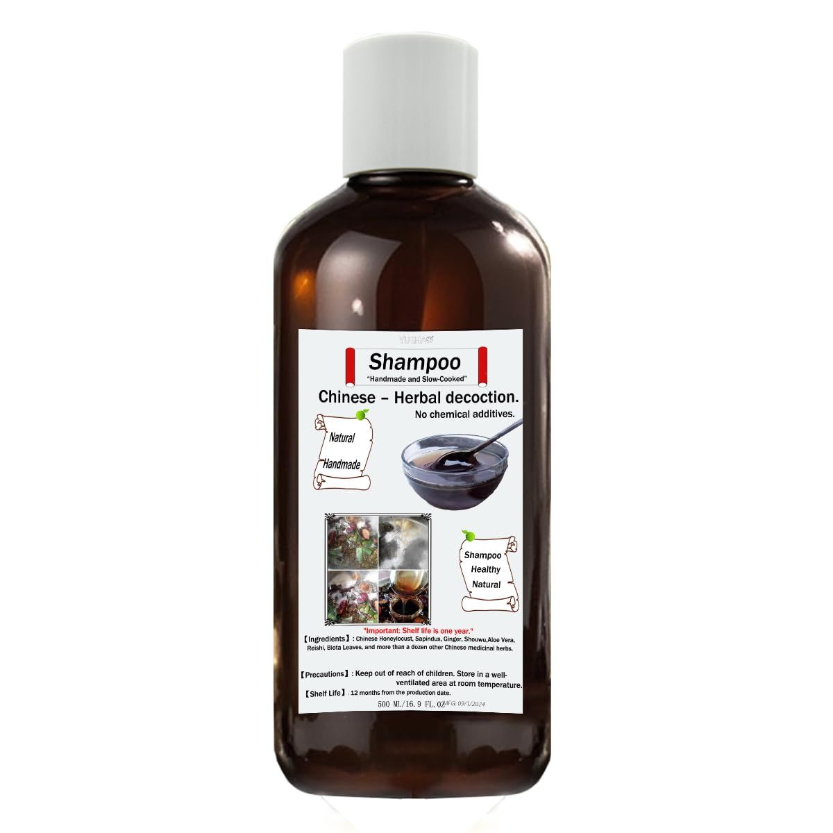 China Herbal Shampoo Essences - Anti-Dandruff, Oil Control, and Improving Hair Health - Traditional Slow-Cooked Formula, Light Herbal Scent FD72186328