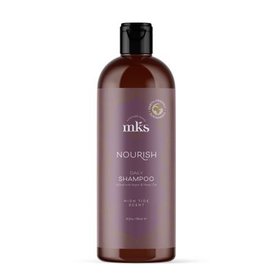 MKS eco X Nourish Shampoo, High Tide - 25 fl oz - Cleanses, Strengthens Repairs - Ideal for Fine Hair, Safe for Color Treated Hair - Moroccan Argan Oil, Hemp Seed Oil - Vegan, Cruelty Free