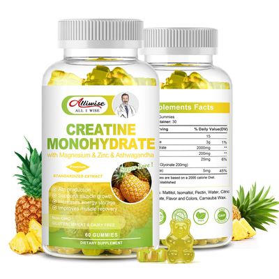 Alliwise Sugar-Free Creatine Monohydrate for Men Women, Creatine Monohydrate Complex Supplement with Magnesium Zinc Ashwagandha, for Muscle Growth Strength, Energy, Pre Workout Supplement
