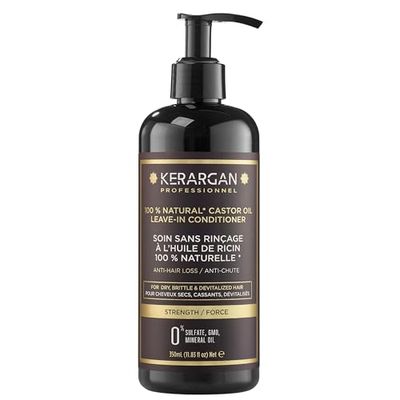 KERARGAN Daily Anti-Hair Loss Leave-In Treatment with Castor Oil - Hydration Nutrition for Dry and Fragile Hair - Enriched with Aloe Vera - 11.83 Fl oz