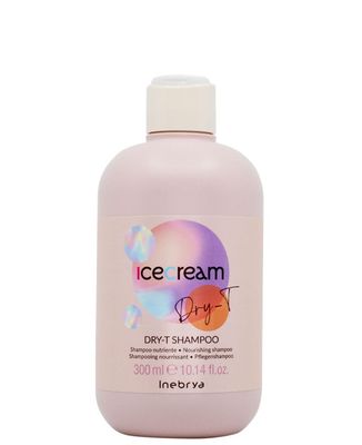 Inebrya Ice Cream Dry-T Shampoo - Nourishing Shampoo for Dry, Frizzy, and Treated Hair with Silk and Wheat Proteins (10.14 oz.)