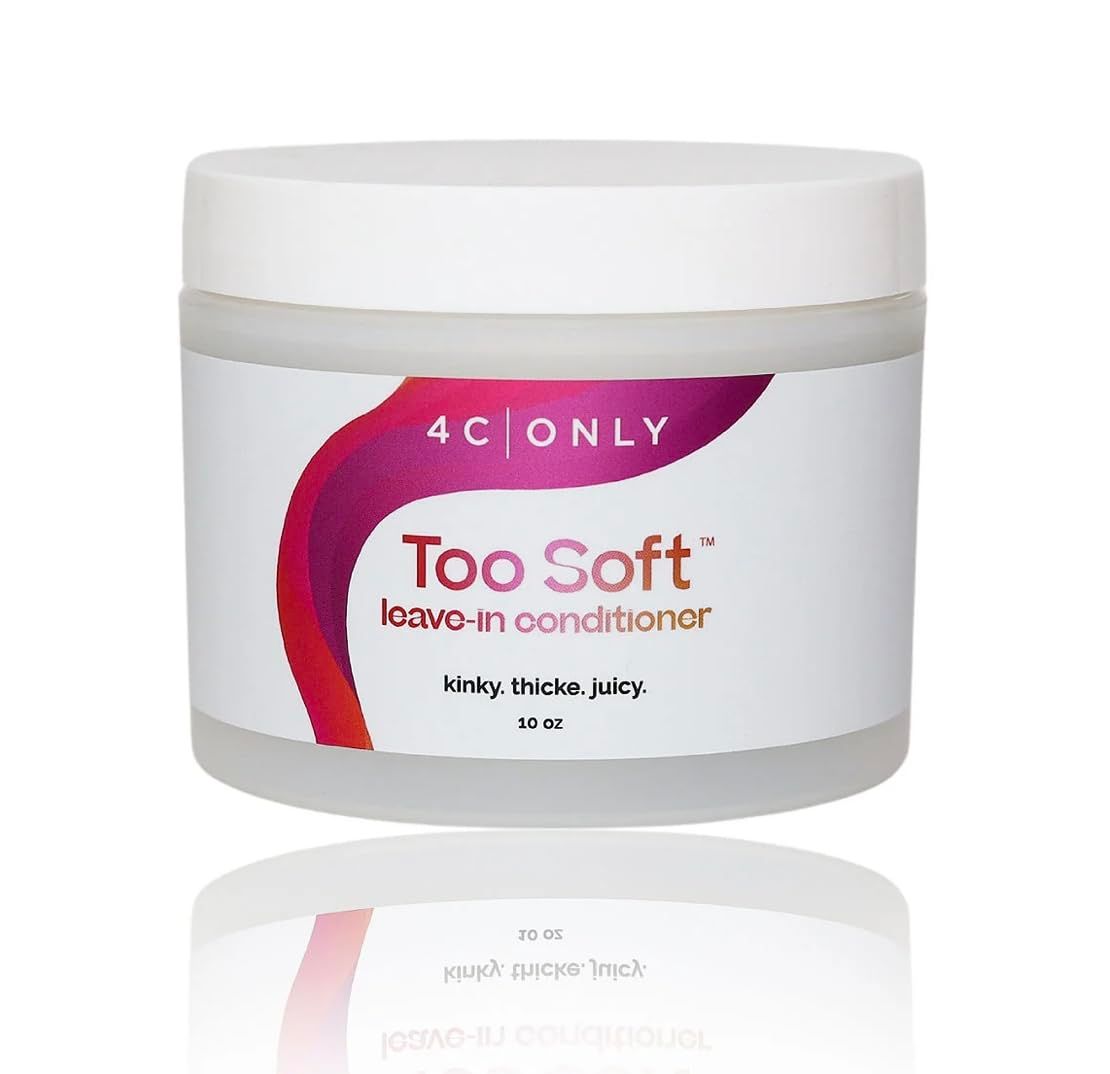 4C ONLY Too Soft Leave in Conditioner 10 oz Jar - Salon Quality Hair Moisturizer for Black Women and Men, Natural Hair Products