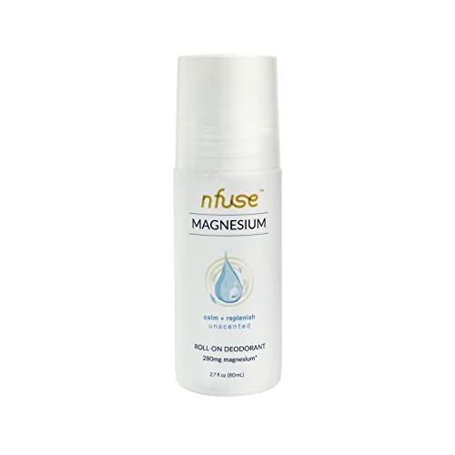 nfuse Natural Magnesium Roll-on Deodorant - Patented Magnesium Delivery Technology - Fragrance Free - Aluminum Free - Unscented: Calm Replenish