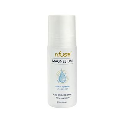 nfuse Natural Magnesium Roll-on Deodorant - Patented Magnesium Delivery Technology - Fragrance Free - Aluminum Free - Unscented: Calm Replenish