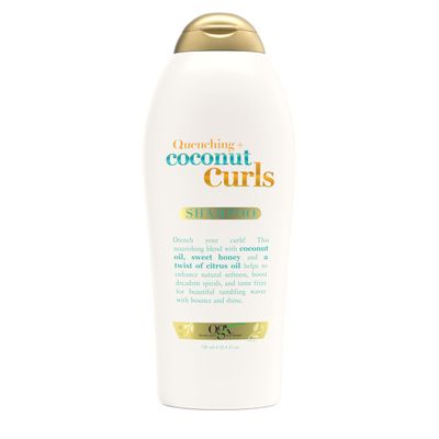 OGX Quenching Coconut Curls, Moisturizing Shampoo for Curly Hair, Detangling, Curl Enhancing, 25.4 fl oz