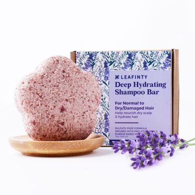 Leafinty Shampoo Bars for Hair Growth, Solid Shampoo Bar for Dry Damaged Hair, Shampoo Bar with Holder, Deep Hydrating, Rebalance, Sulfate Free, Natural, Sustainable, Vegan, pH Balance, Zero Waste