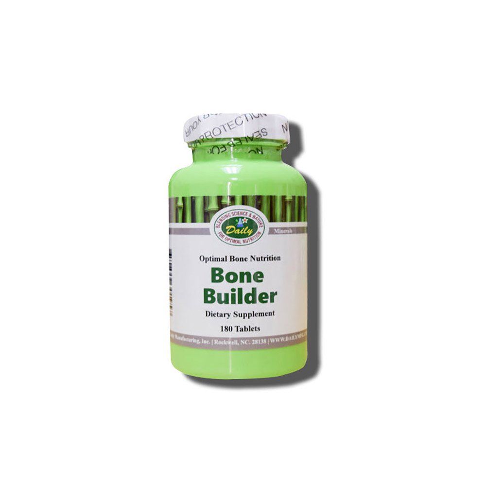 Daily Manufacturing Bone Builder (Vitamin&#39;s C, D3, K2, Calcium, Magnesium, Strontium, Boron, Silicon Betaine Hydrochloride) 180 Tablets