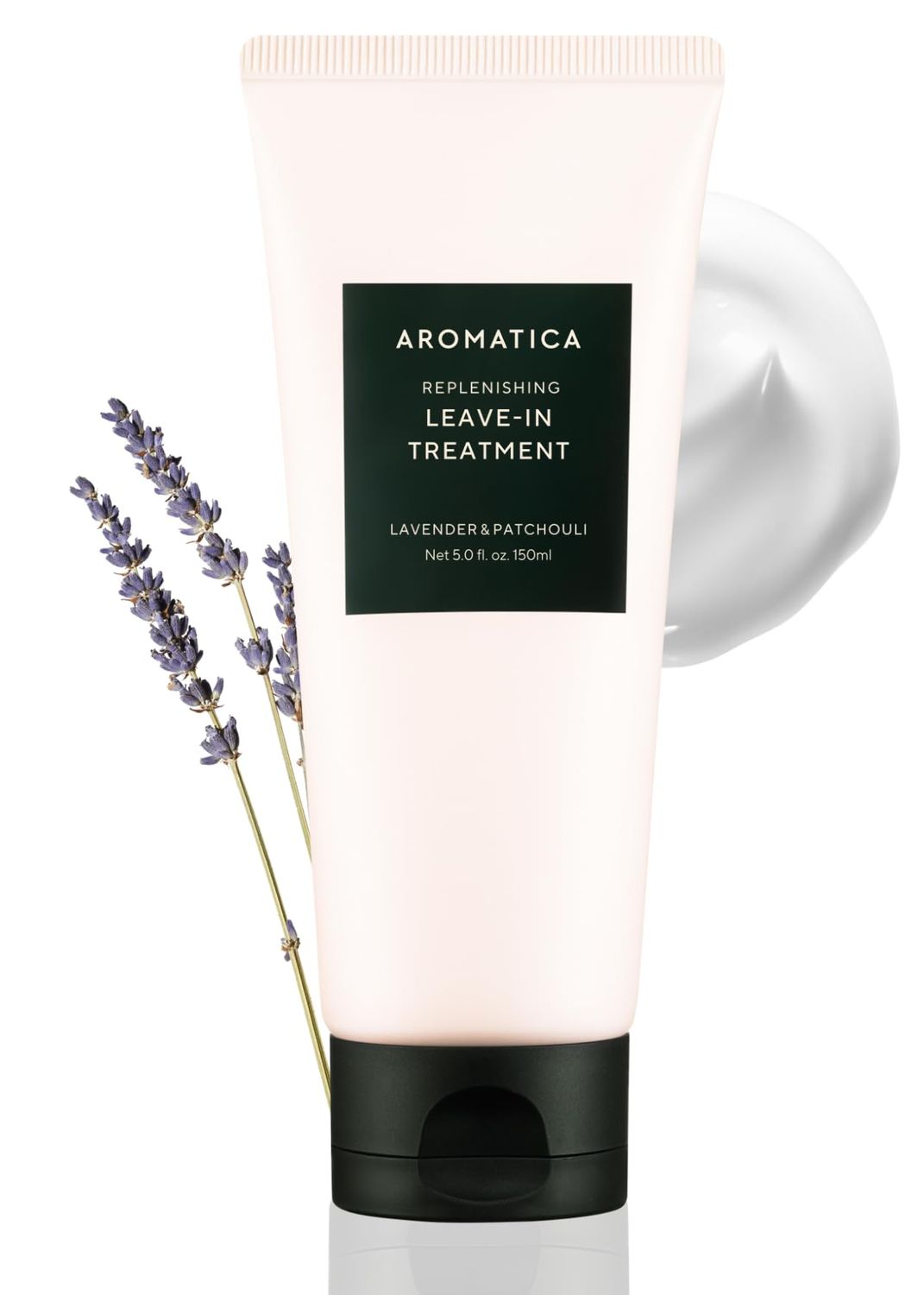 AROMATICA REPLENISHING LEAVE-IN TREATMENT LAVENDER PATCHOULI 5.0fl oz150ml - Silicone-Free Leave In Conditioner for Damaged Hair Heat Protection, No-Rinse Formula