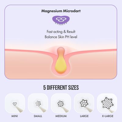 Deep Blemish Microdarts Pimple Patch Cystic Acne Fast-Acting Quick Calming 99.9 Pure Magnesium Madecassic Acid Tea Tree Eucalyptus Leaf Hydrocolloid Spot Care