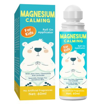Magnesium Lotion for Kids, Effective Magnesium Lotion for Sleep, Gentle and Safe Formula, Help Your Child Relax and Calm at Bedtime, Roll-on Application, Easy to Use, 02A