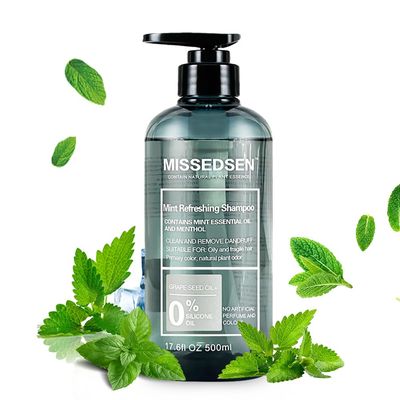 MISSEDSEN Organic Mint Men&#39;s Shampoo - Deep Cleansing Strengthening for All Hair Types (StraightCurlyThickThin) - 17.6oz500ml Nourishing Formula with Invigorating Scent