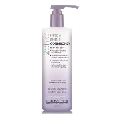 Giovanni 2chic Ultra-Shine Conditioner, 24 oz. - All Hair Types, Dual Taming Complex of Tsubaki Seed Oil White Tea, Long Lasting Vibrance, Tames Frizz Flyaways