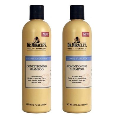 Dr. Miracles Cleanse Condition Shampoo 12oz (2 Pack)
