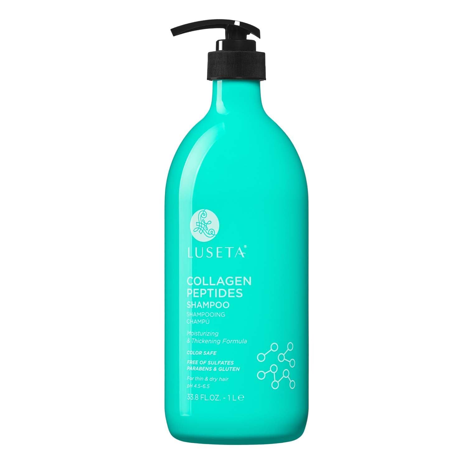 Luseta Moisturizing Thickening Shampoo with Collagen Peptides Strenghten and Moisturize for Thin,Dry and Damaged Hair,Promote Thickness and Reduce Breakage 33.8oz