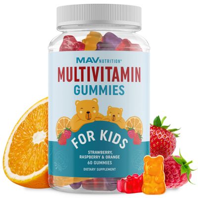 Kids Multivitamin Gummies Vitamins A, B, C, D Zinc for Immunity, Growth Development Daily Multivitamins for Children Ages 2 Non-GMO, Third-Party Tested Mixed Fruit Supplement 60 Gummies