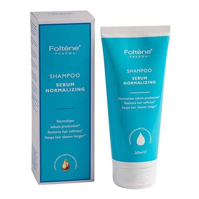 Foltene Sebum Normalizing Shampoo for Oily Hair - Clarifying Hair Care Cleansing Solution with Vitamin B6, Biotin, Sage - Removes Excess Oil, Refreshes Scalp, Cleans Hair - 6.7 Fl oz