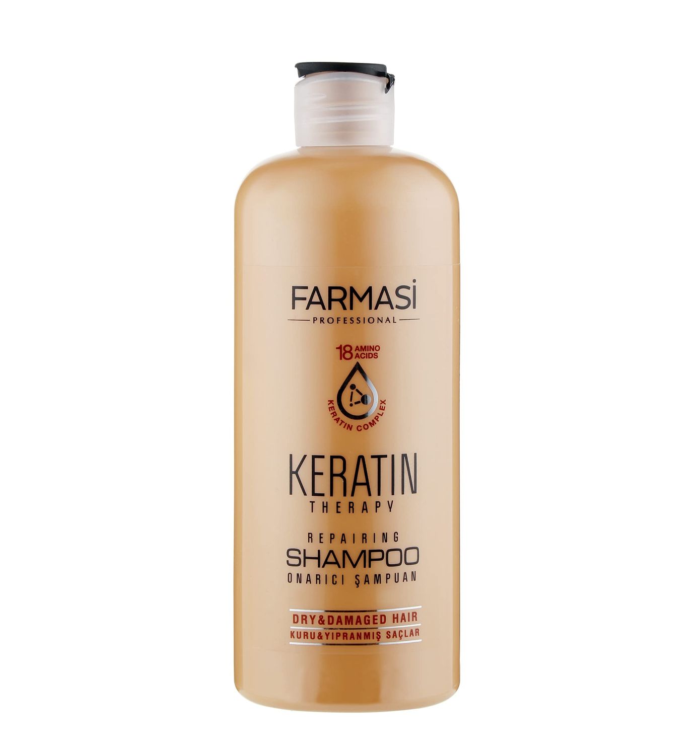 FARMASi Keratin Theraphy Repairing Shampoo for Dry and Damaged Hair 360 ml 12.2 fl.oz