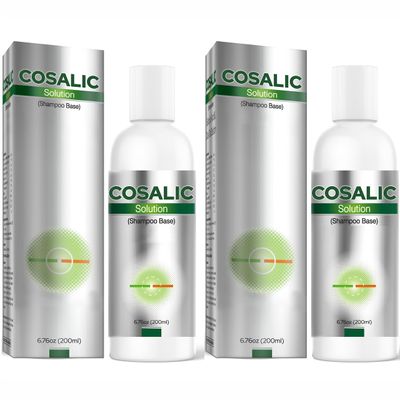 Cosalic Coal Tar and Salicylic Acid Solution Dandruff Free Shampoo with Salicylic Acid for Dry Scalp, Itch Relief, Psoriasis Seborrheic Dermatitis - 6.8 Fl Oz(Pack of 2)