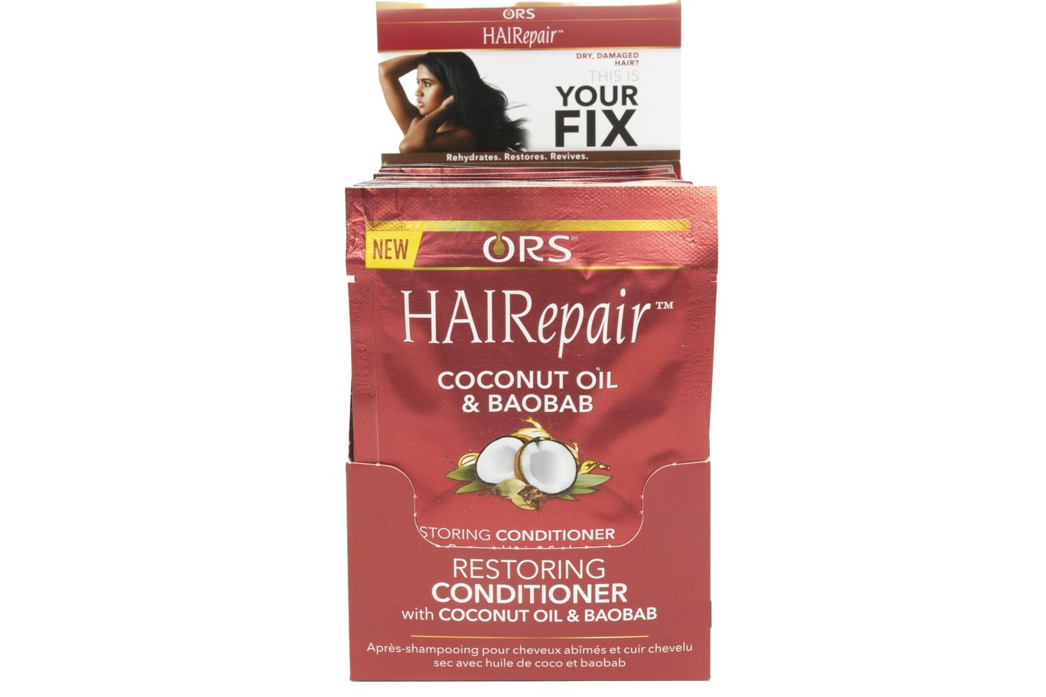 ORS HAIRepair Restoring Conditioner with Coconut Oil Baobab Travel Packet 1.75 Ounces