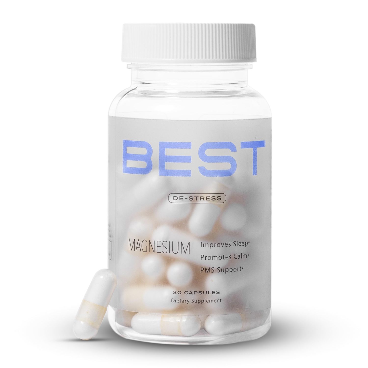 Best Magnesium Glycinate Capsules 175mg Support for Stress Relief, Sleep, Heart Health, Nervous System and Muscles Magnesium Supplement to Support Sleep Vegan 30 Day Supply - 30 Count
