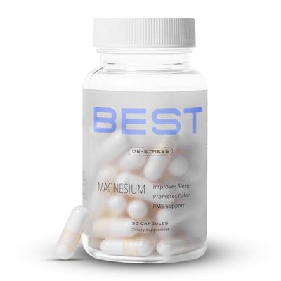Best Magnesium Glycinate Capsules 175mg Support for Stress Relief, Sleep, Heart Health, Nervous System and Muscles Magnesium Supplement to Support Sleep Vegan 30 Day Supply - 30 Count