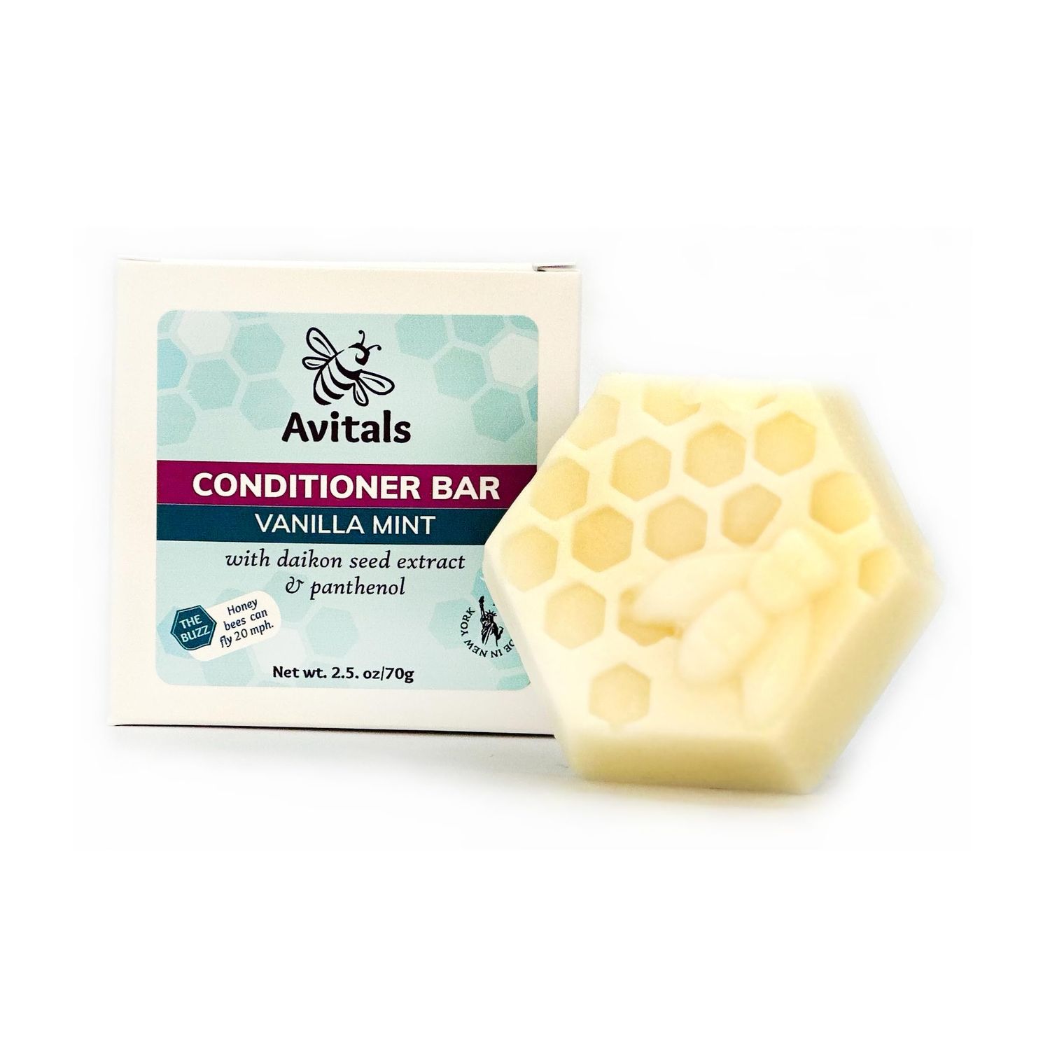 Vanilla Mint Conditioner Bar with Quinoa Protein Mango Butter