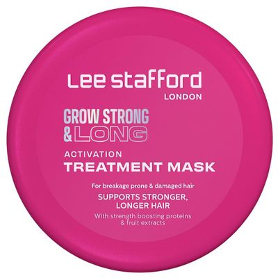 Lee Stafford Hair Growth Mask Grow Strong Long Collection - Best Nourishing Treatment for Damaged, Dry Hair, Deep Conditioner Moisture Mask with Thickening Protein, 5 Minute Leave-In, 6.7 Fl Oz