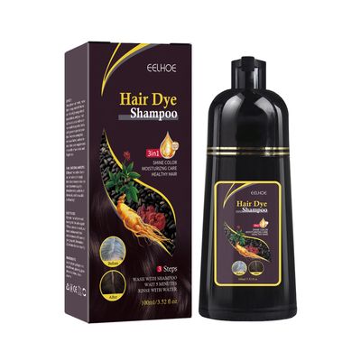 3-in-1 Magic Brown Hair Dye Shampoo for Women, Instant Natural Hair Color, Nourishing Long-Lasting Gray Coverage, 100ml (Brown)