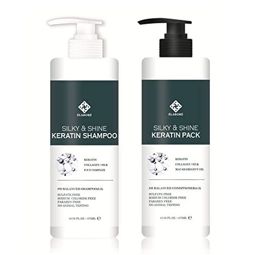 Elabore Silky Shine KERATIN Shampoo Pack SET 16.06fl.oz 475ml