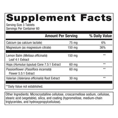 Metagenics MyoCalm Plus - with Passionflower, Valerian Root, Magnesium Calcium - Non-GMO, Gluten-Free Vegetarian - 60 Servings - 180 Tablets